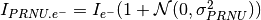I_{PRNU.e^-}=I_{e^-}(1+\mathcal{N}(0,\sigma_{PRNU}^2))