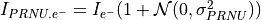 I_{PRNU.e^-}=I_{e^-}(1+\mathcal{N}(0,\sigma_{PRNU}^2))